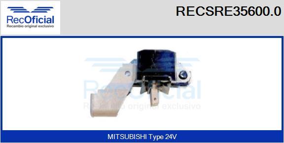 RECOFICIAL RECSRE35600.0 - Ģeneratora sprieguma regulators adetalas.lv