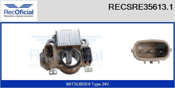 RECOFICIAL RECSRE35613.1 - Ģeneratora sprieguma regulators adetalas.lv