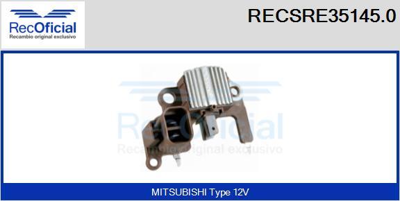 RECOFICIAL RECSRE35145.0 - Ģeneratora sprieguma regulators adetalas.lv