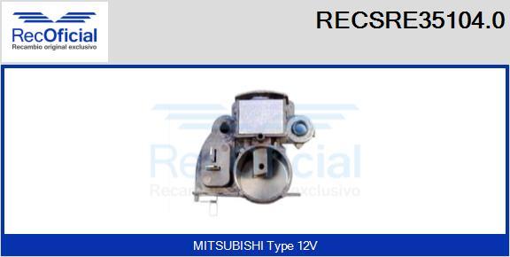 RECOFICIAL RECSRE35104.0 - Ģeneratora sprieguma regulators adetalas.lv