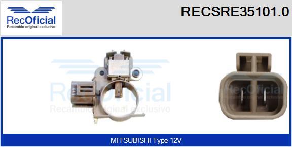 RECOFICIAL RECSRE35101.0 - Ģeneratora sprieguma regulators adetalas.lv