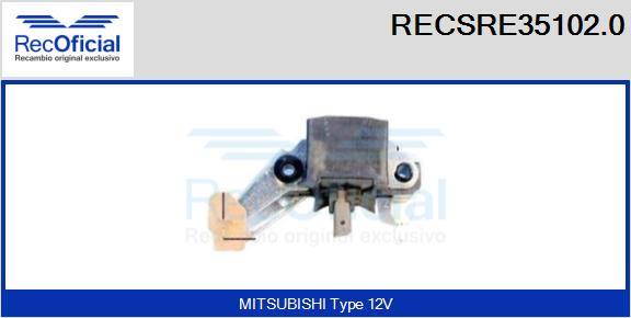 RECOFICIAL RECSRE35102.0 - Ģeneratora sprieguma regulators adetalas.lv