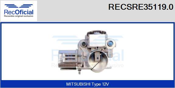 RECOFICIAL RECSRE35119.0 - Ģeneratora sprieguma regulators adetalas.lv