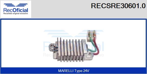 RECOFICIAL RECSRE30601.0 - Ģeneratora sprieguma regulators adetalas.lv