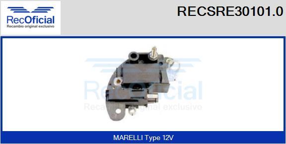 RECOFICIAL RECSRE30101.0 - Ģeneratora sprieguma regulators adetalas.lv