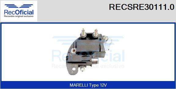 RECOFICIAL RECSRE30111.0 - Ģeneratora sprieguma regulators adetalas.lv