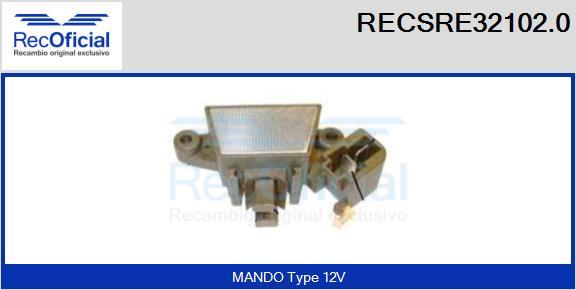 RECOFICIAL RECSRE32102.0 - Ģeneratora sprieguma regulators adetalas.lv