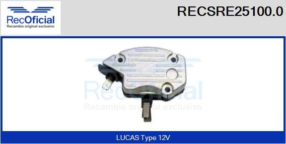 RECOFICIAL RECSRE25100.0 - Ģeneratora sprieguma regulators adetalas.lv