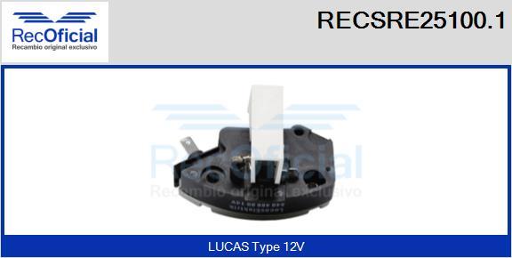 RECOFICIAL RECSRE25100.1 - Ģeneratora sprieguma regulators adetalas.lv