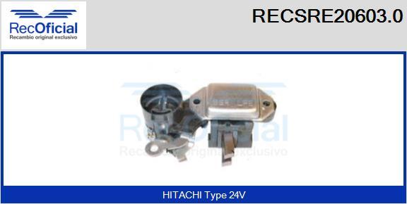 RECOFICIAL RECSRE20603.0 - Ģeneratora sprieguma regulators adetalas.lv