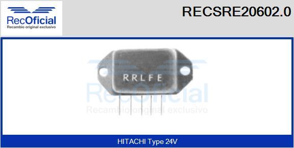 RECOFICIAL RECSRE20602.0 - Ģeneratora sprieguma regulators adetalas.lv