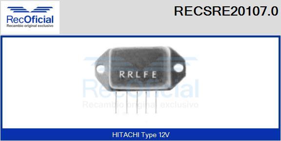 RECOFICIAL RECSRE20107.0 - Ģeneratora sprieguma regulators adetalas.lv