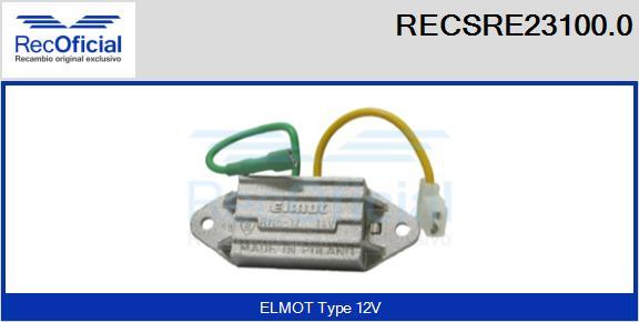 RECOFICIAL RECSRE23100.0 - Ģeneratora sprieguma regulators adetalas.lv