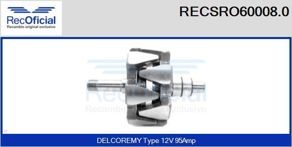 RECOFICIAL RECSRO60008.0 - Rotors, Ģenerators adetalas.lv