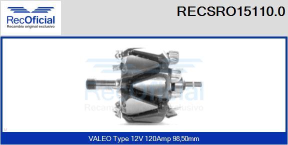 RECOFICIAL RECSRO15110.0 - Rotors, Ģenerators adetalas.lv