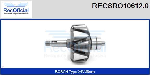 RECOFICIAL RECSRO10612.0 - Rotors, Ģenerators adetalas.lv