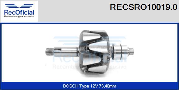 RECOFICIAL RECSRO10019.0 - Rotors, Ģenerators adetalas.lv