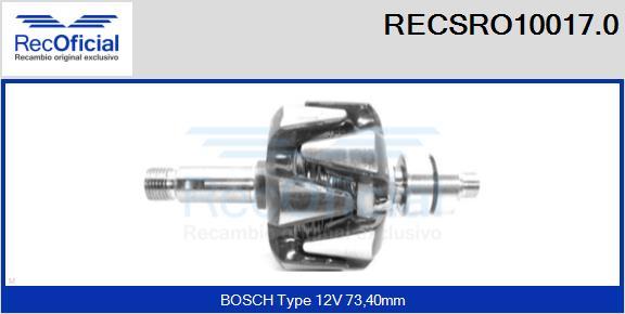 RECOFICIAL RECSRO10017.0 - Rotors, Ģenerators adetalas.lv