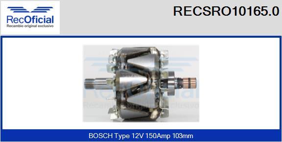 RECOFICIAL RECSRO10165.0 - Rotors, Ģenerators adetalas.lv