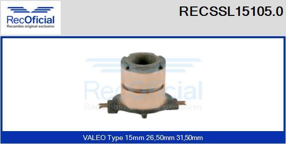 RECOFICIAL RECSSL15105.0 - Kolektora gredzens, Ģenerators adetalas.lv