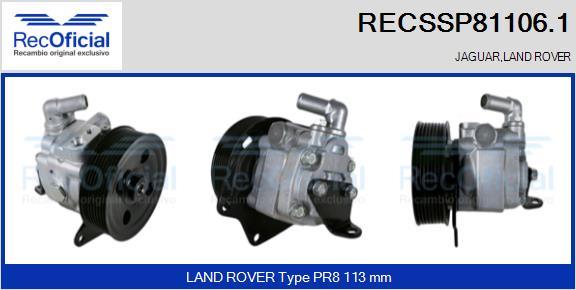 RECOFICIAL RECSSP81106.1 - Hidrosūknis, Stūres iekārta adetalas.lv