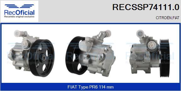 RECOFICIAL RECSSP74111.0 - Hidrosūknis, Stūres iekārta adetalas.lv