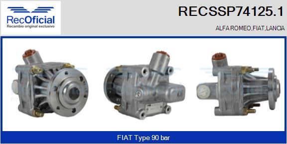 RECOFICIAL RECSSP74125.1 - Hidrosūknis, Stūres iekārta adetalas.lv