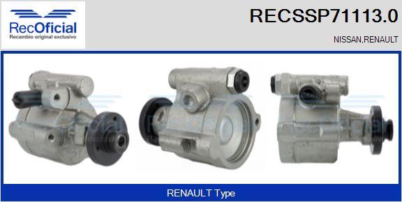 RECOFICIAL RECSSP71113.0 - Hidrosūknis, Stūres iekārta adetalas.lv