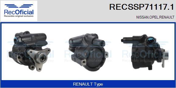 RECOFICIAL RECSSP71117.1 - Hidrosūknis, Stūres iekārta adetalas.lv