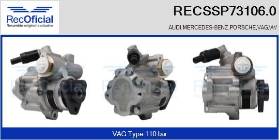 RECOFICIAL RECSSP73106.0 - Hidrosūknis, Stūres iekārta adetalas.lv