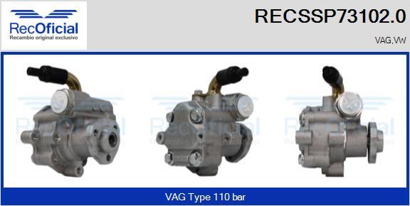 RECOFICIAL RECSSP73102.0 - Hidrosūknis, Stūres iekārta adetalas.lv