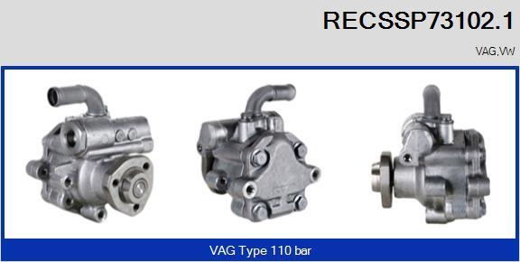 RECOFICIAL RECSSP73102.1 - Hidrosūknis, Stūres iekārta adetalas.lv