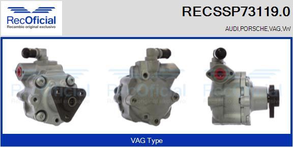 RECOFICIAL RECSSP73119.0 - Hidrosūknis, Stūres iekārta adetalas.lv