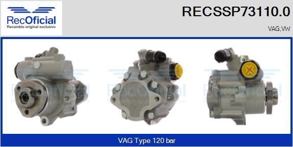 RECOFICIAL RECSSP73110.0 - Hidrosūknis, Stūres iekārta adetalas.lv