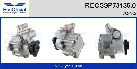 RECOFICIAL RECSSP73136.0 - Hidrosūknis, Stūres iekārta adetalas.lv