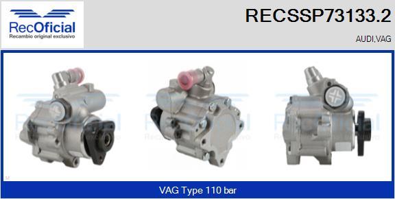 RECOFICIAL RECSSP73133.2 - Hidrosūknis, Stūres iekārta adetalas.lv