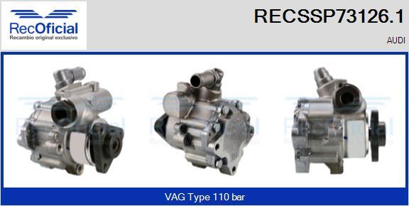 RECOFICIAL RECSSP73126.1 - Hidrosūknis, Stūres iekārta adetalas.lv