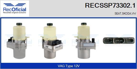 RECOFICIAL RECSSP73302.1 - Hidrosūknis, Stūres iekārta adetalas.lv