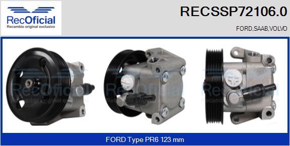 RECOFICIAL RECSSP72106.0 - Hidrosūknis, Stūres iekārta adetalas.lv