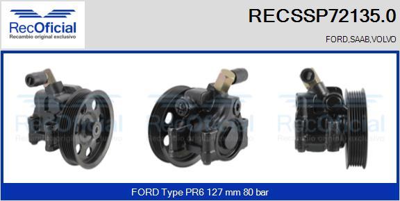 RECOFICIAL RECSSP72135.0 - Hidrosūknis, Stūres iekārta adetalas.lv