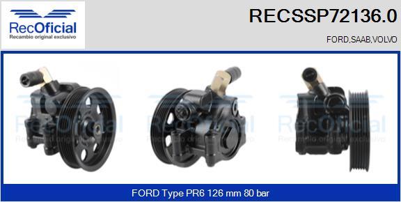 RECOFICIAL RECSSP72136.0 - Hidrosūknis, Stūres iekārta adetalas.lv