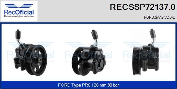 RECOFICIAL RECSSP72137.0 - Hidrosūknis, Stūres iekārta adetalas.lv