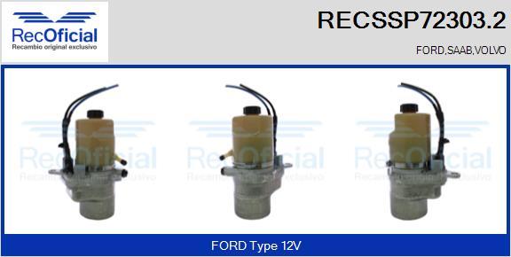 RECOFICIAL RECSSP72303.2 - Hidrosūknis, Stūres iekārta adetalas.lv