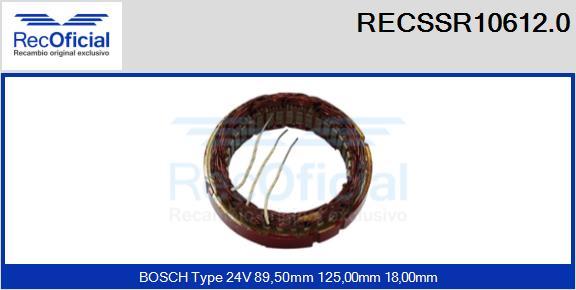 RECOFICIAL RECSSR10612.0 - Stators, Ģenerators adetalas.lv