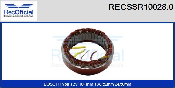 RECOFICIAL RECSSR10028.0 - Stators, Ģenerators adetalas.lv