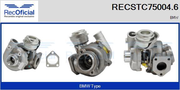 RECOFICIAL RECSTC75004.6 - Kompresors, Turbopūte adetalas.lv