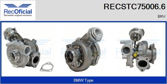 RECOFICIAL RECSTC75006.6 - Kompresors, Turbopūte adetalas.lv