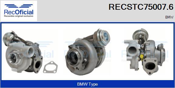 RECOFICIAL RECSTC75007.6 - Kompresors, Turbopūte adetalas.lv