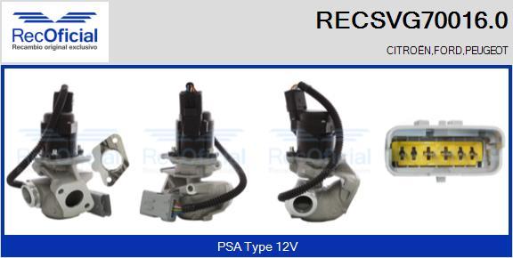 RECOFICIAL RECSVG70016.0 - Izpl. gāzu recirkulācijas vārsts adetalas.lv