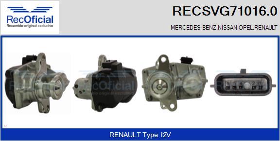 RECOFICIAL RECSVG71016.0 - Izpl. gāzu recirkulācijas vārsts adetalas.lv